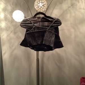 Stylish Black Plaid Women's Top